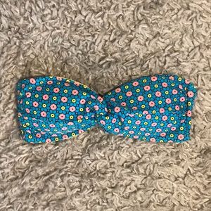y2k floral bandeau bikini top
